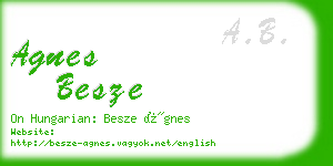 agnes besze business card